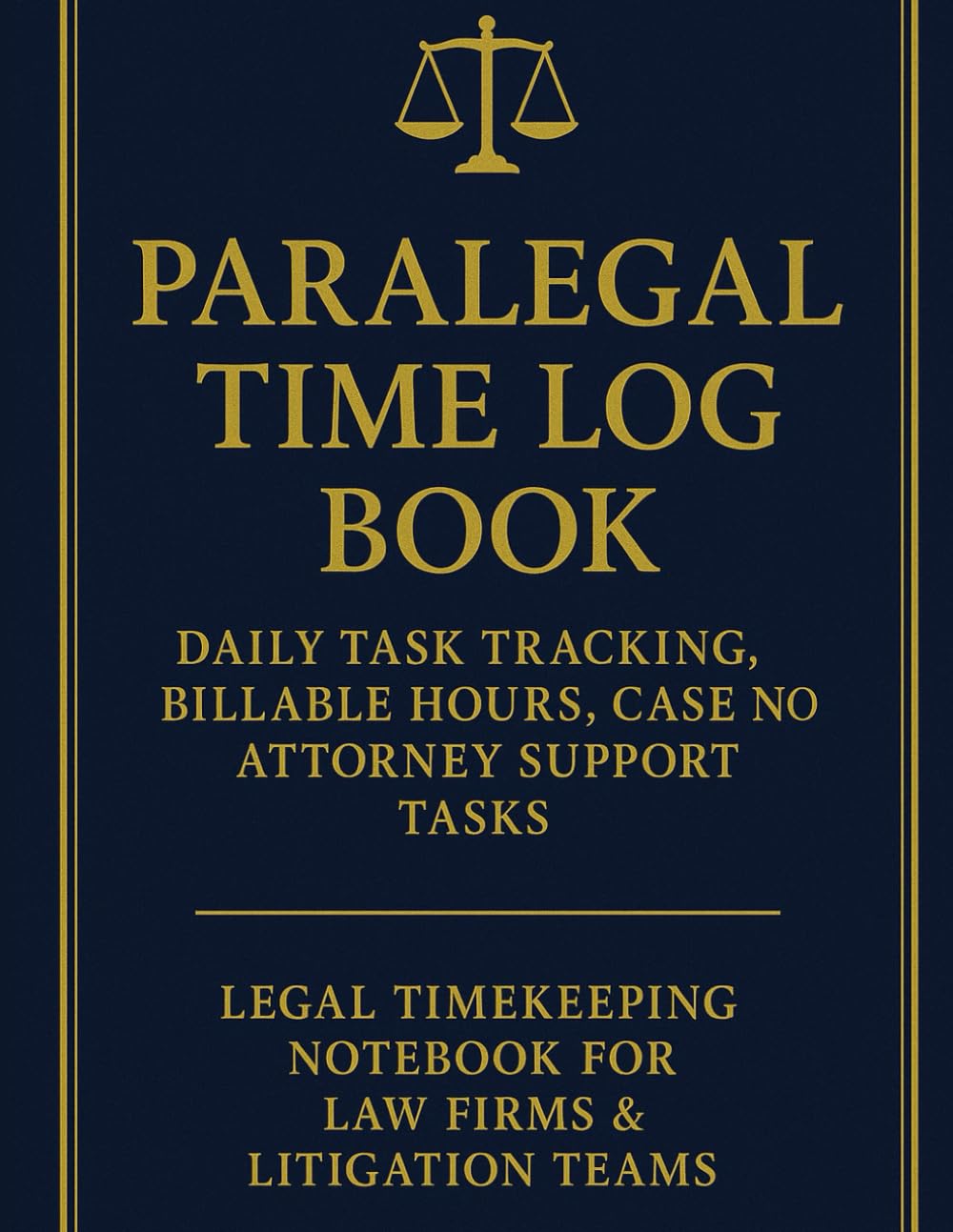 Paralegal Time Log Book: Daily Task Tracking, Billable Hours, Case Notes & Attorney Support Tasks | Legal Timekeeping Notebook for Law Firms &... Court Work, Client Work & Case Activities baixar livro de graça