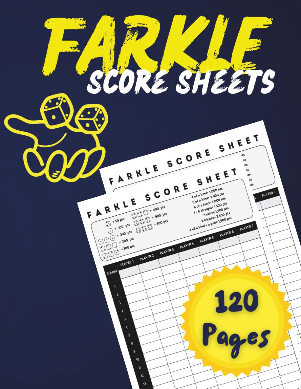 Farkle score sheets: Large Print for Scorekeeping, 8,5x11 Inch Large Pads baixar livro de graça