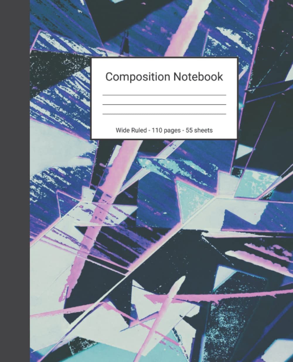 Composition Notebook: Wide Ruled Paper Notebook Journal - Black Blue and White Abstract Art - Blank Wide Lined Workbook (German Edition) baixar o livro de graça