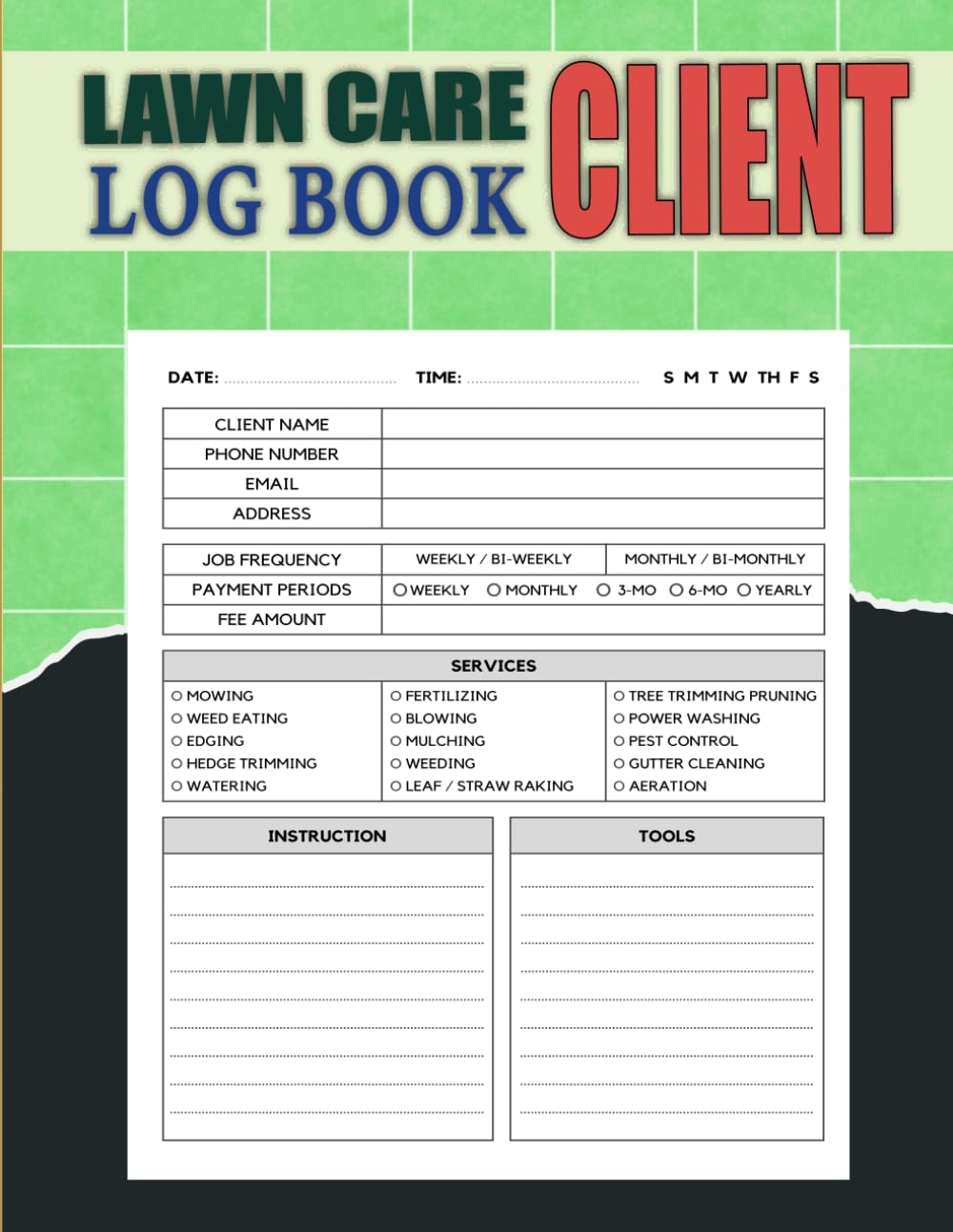ler totalmente Lawn Care Client Log Book: Efficiently track and manage your lawn care business with this comprehensive client log book