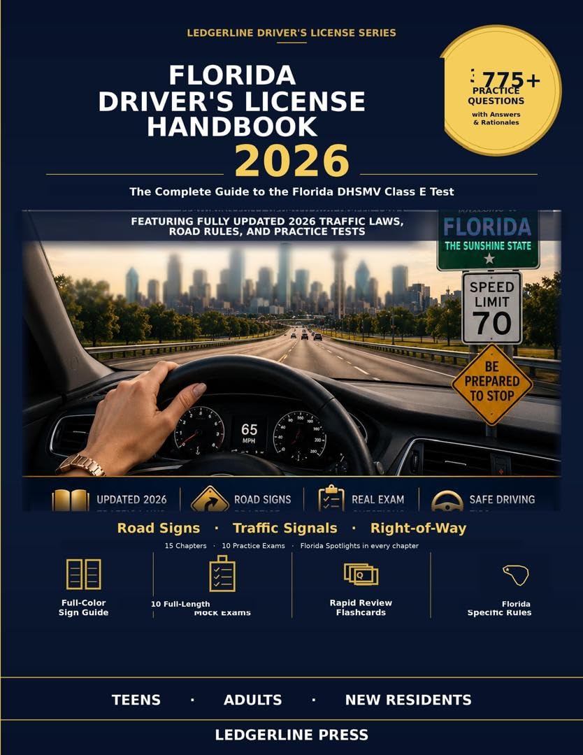 capítulo por capítulo baixar The Complete Florida Driver’s License Handbook 2026: Study Guide with 775 Practice Questions,10 Full Length Mock Exams, Road Signs, and Class E Test Preparation... Driver’s License Series 3) (English Edition)