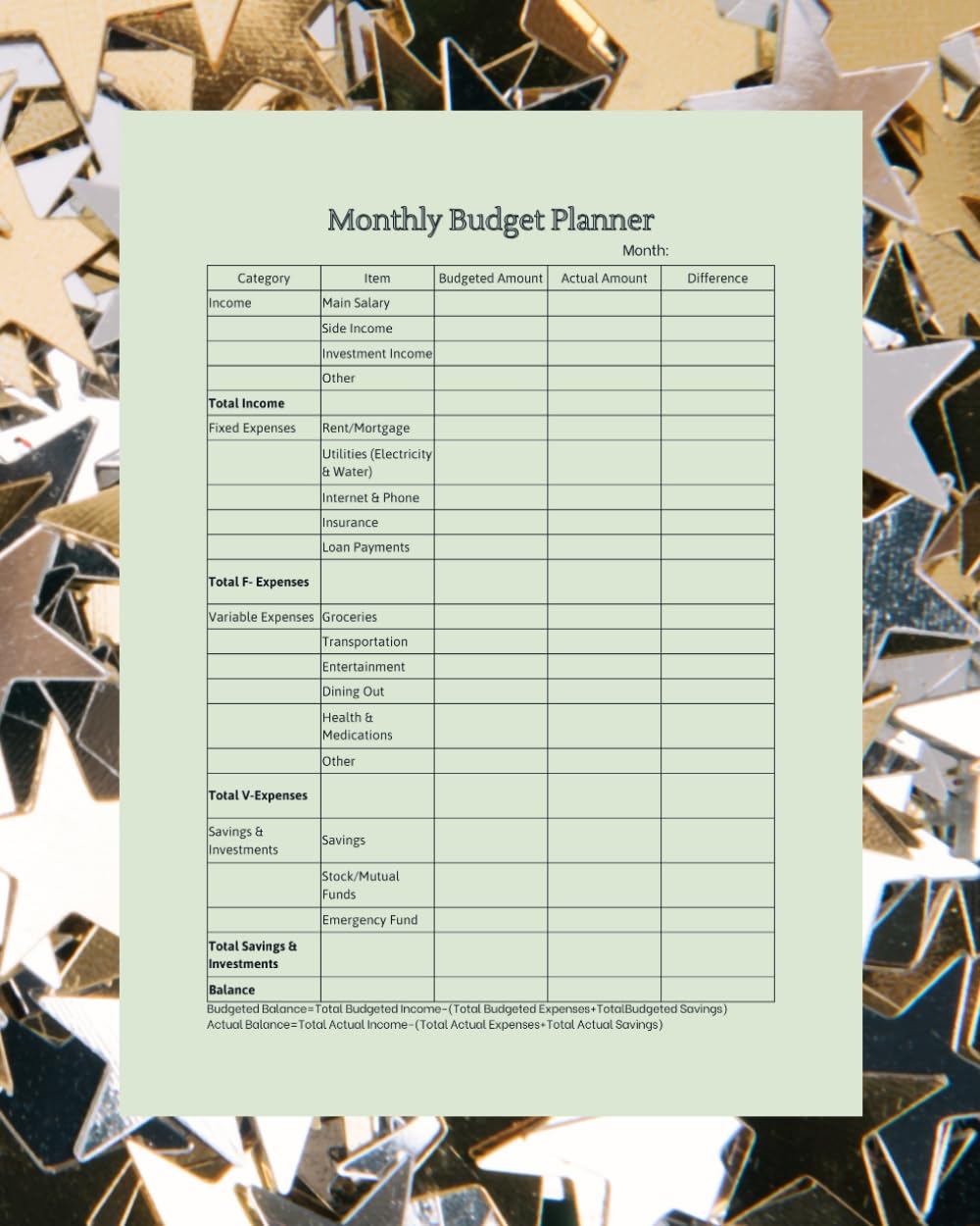 ler totalmente Financial Planner for Monthly Budgeting: Track Your Finances Effectively with Dedicated Sections for Income, Expenses, and Financial Goals | 8”x10” with 122 Pages