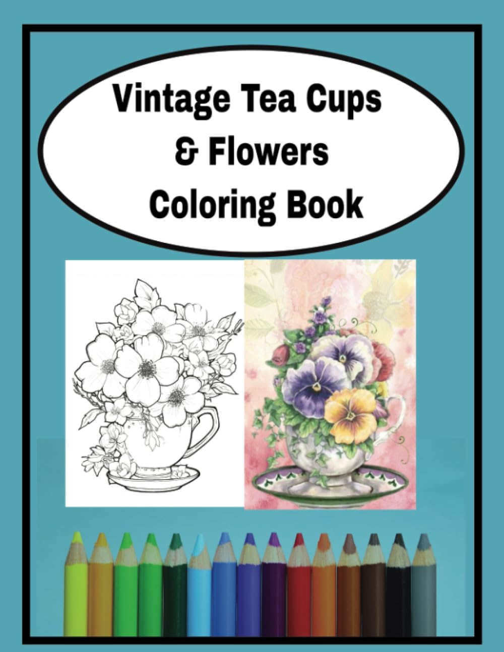 100 Vintage Teacup and flowers coloring book: 100 flowers and fine china tea book baixar livro de graça