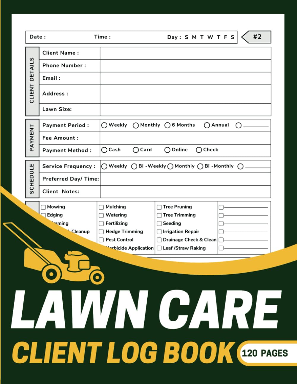 Lawn Care Client Log Book: Lawn Mowing And Landscape Appointment Logbook to Organize Client Information, Monitor Service History, Track Payments, and Maintain a Flourishing Lawn Care Operation baixar o livro de graça