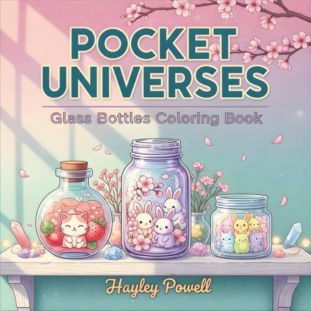 Pocket Universes: Glass Bottles Coloring Book - 50 Whimsical Scenes of Kawaii Animals in Jars for Relaxation, Stress Relief, and Creative Joy (Anime Coloring Book) baixar o livro de graça