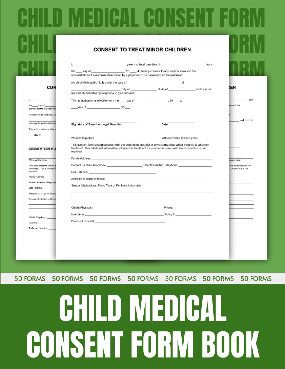 Minor Child Medical Consent Form Book: 50 Ready-to-Use Forms for Parents & Guardians | 8.5 x 11 inches. baixar livro de graça