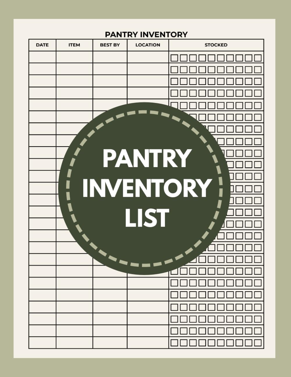 capítulo por capítulo baixar Pantry Inventory List: Food Storage Tracker for Items, Best-By Dates, Locations and Stock, 8.5x11, glossy paperback