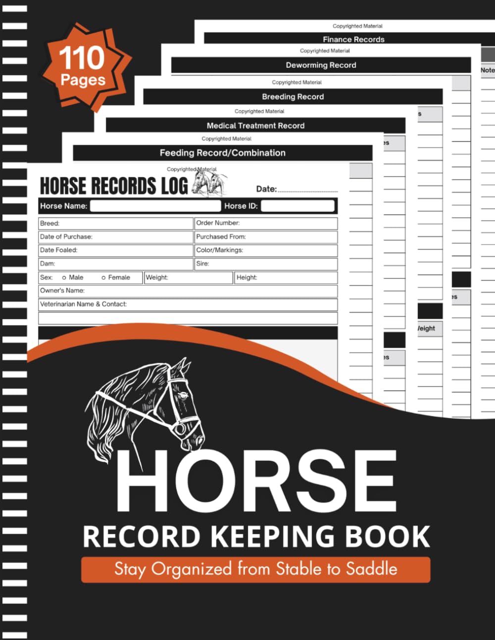 Horse Record Keeping Log Book: Horse Health, Vaccination, Medical Treatment & Feeding Log | Perfect for Horse Owners, Breeders & Stable Managers | Large Print 8.5" x 11" Inches, 110 pages baixar o livro de graça