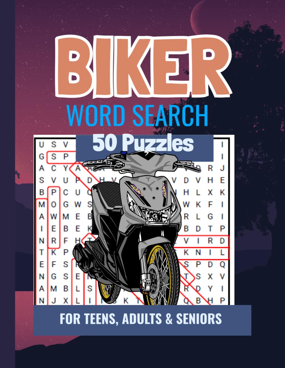Biker word search: word search puzzle about bike, chain, glove, boots for biker professions, teens, adults, and seniors | 8.5 inch x 11 inch | 50 Puzzles baixar o livro de graça