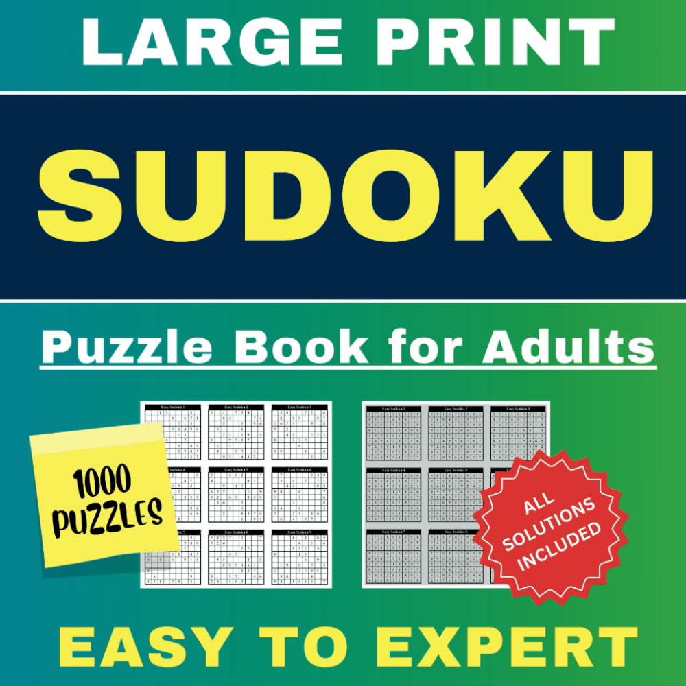 capítulo por capítulo baixar Sudoku Puzzles for Adults: Easy to Hard 1000 Sudoku Puzzle Book for Adults, Solutions Included in the Book