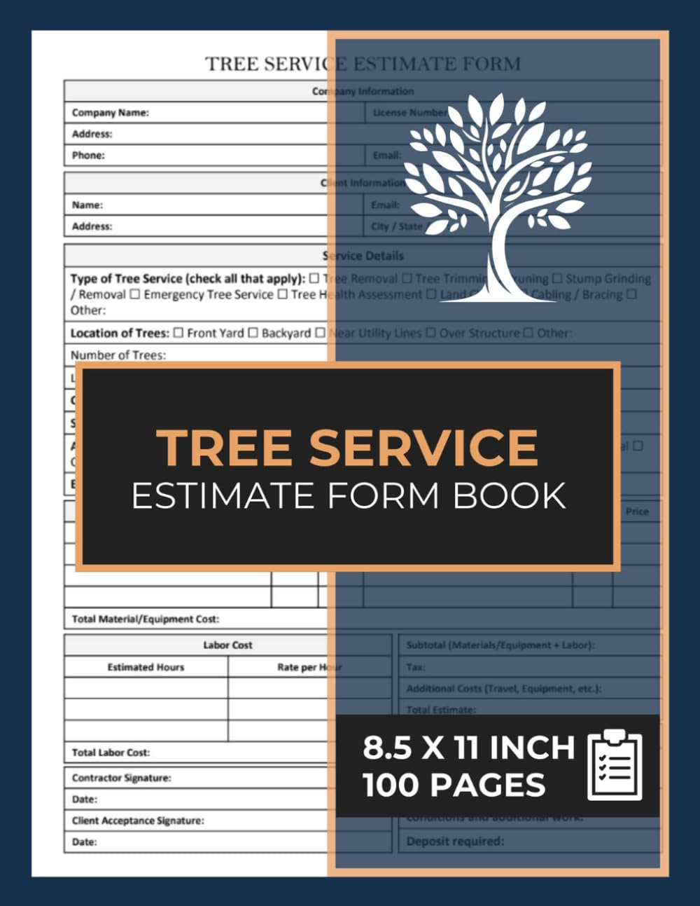 Tree Service Estimate Form Book: Tree Care Services Estimate Forms | Tree Removal, Trimming, and Pruning Estimating Sheets baixar o livro de graça