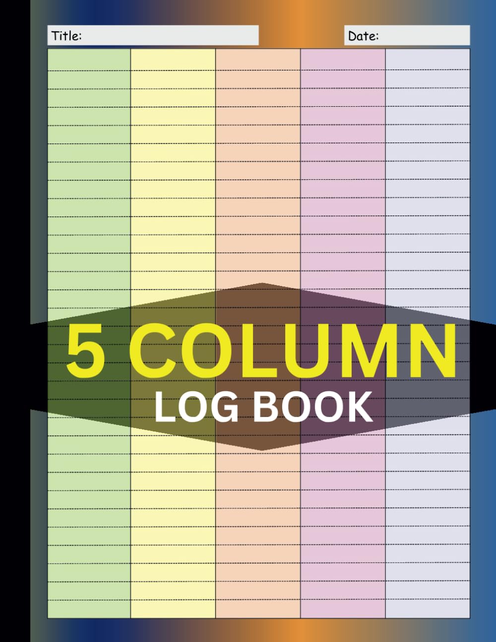 capítulo por capítulo baixar 5 Column Log Book: Colorful, Multipurpose Record Notebook, 8.5" x 11" for Data Management & Small Business