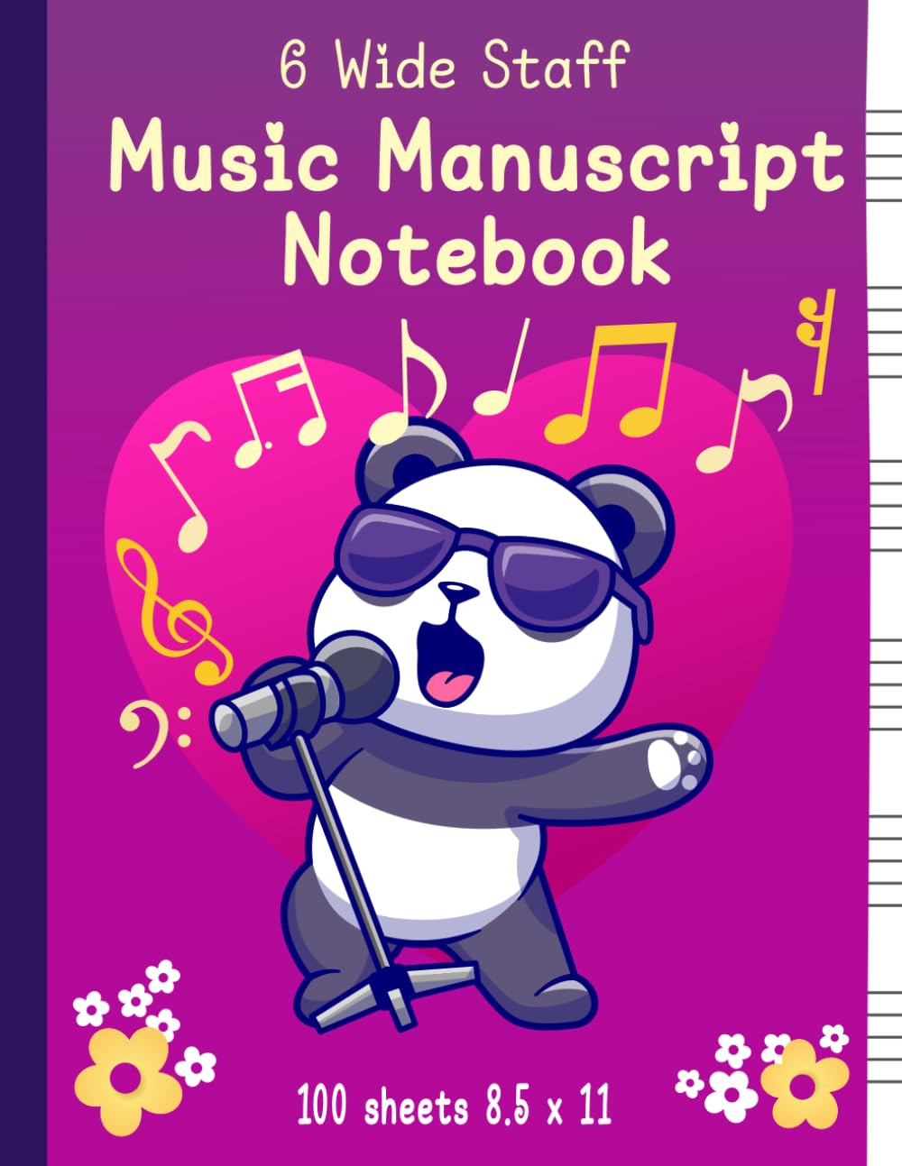 Six Wide Staff Music Manuscript Notebook: with Reference Pages on Musical Notes baixar o livro de graça