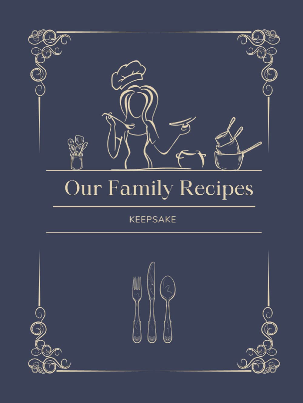 My Recipes: Blank Recipe Book Journal to write in | Empty Family Cookbook XXL 120 pages: Document all your special recipes - Keepsake - Cooking - Gift For Wife, mom, her baixar o livro de graça