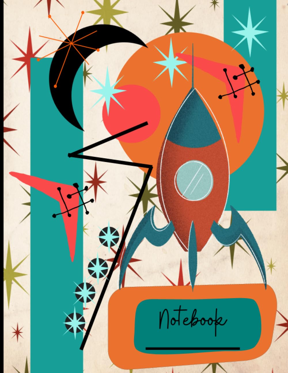 Midcentury Spaceship Notebook: with Atomic Style Design Elements baixar o livro de graça