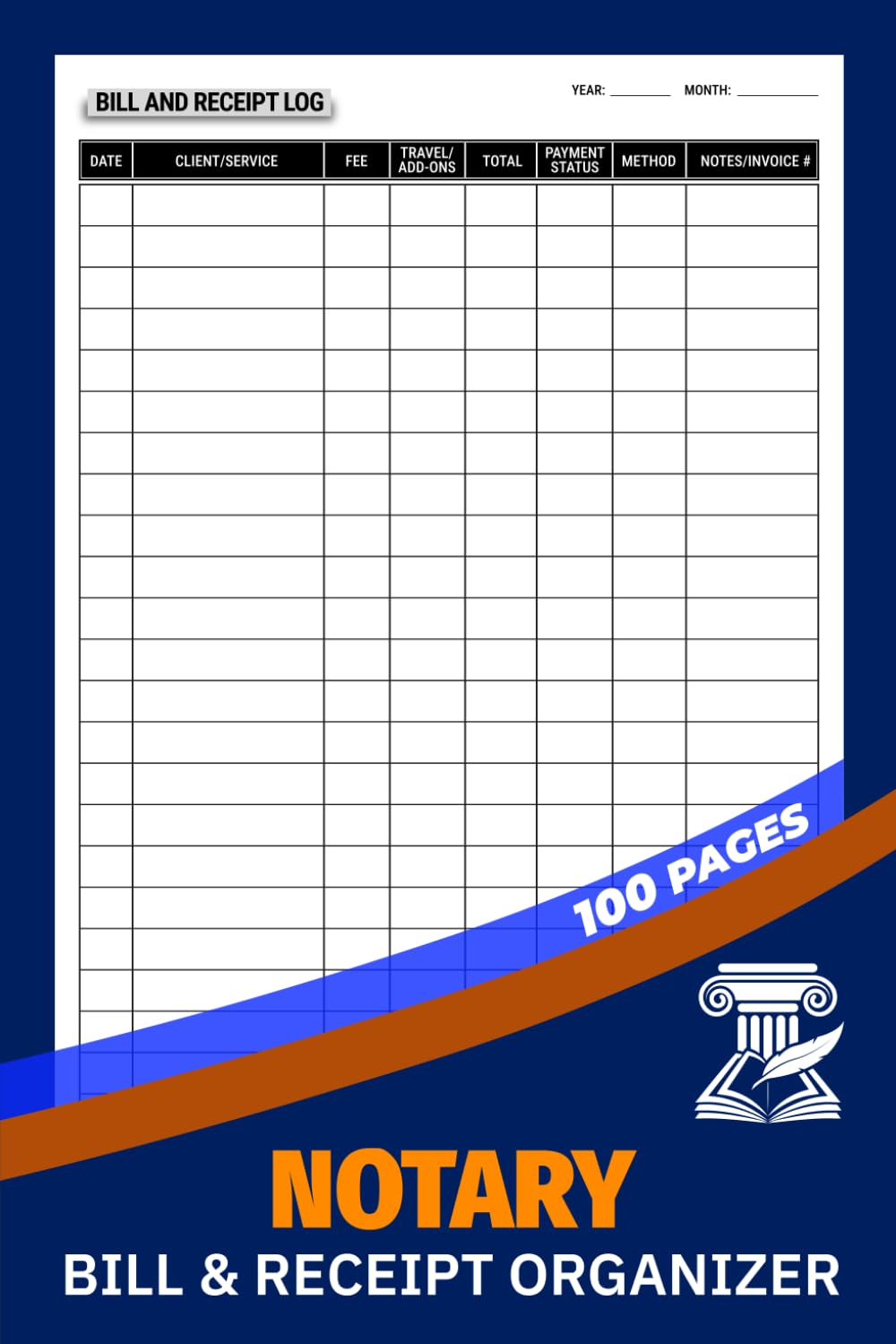 capítulo por capítulo baixar Notary Bill and Receipt Organizer: Track Notarial Services, Travel/Add-Ons & Total Amounts | 100 Pages