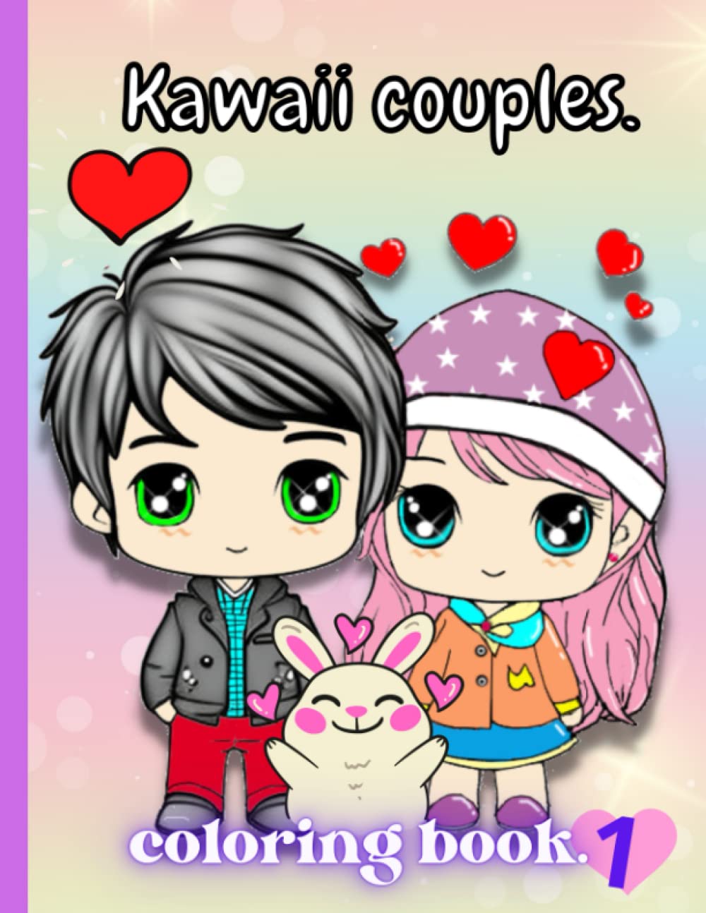 ler totalmente Kawaii couples coloring book: book for kids, adolescents and adults|Perfect Gift for Anime Lovers to Color and Relax.(Cute Love)