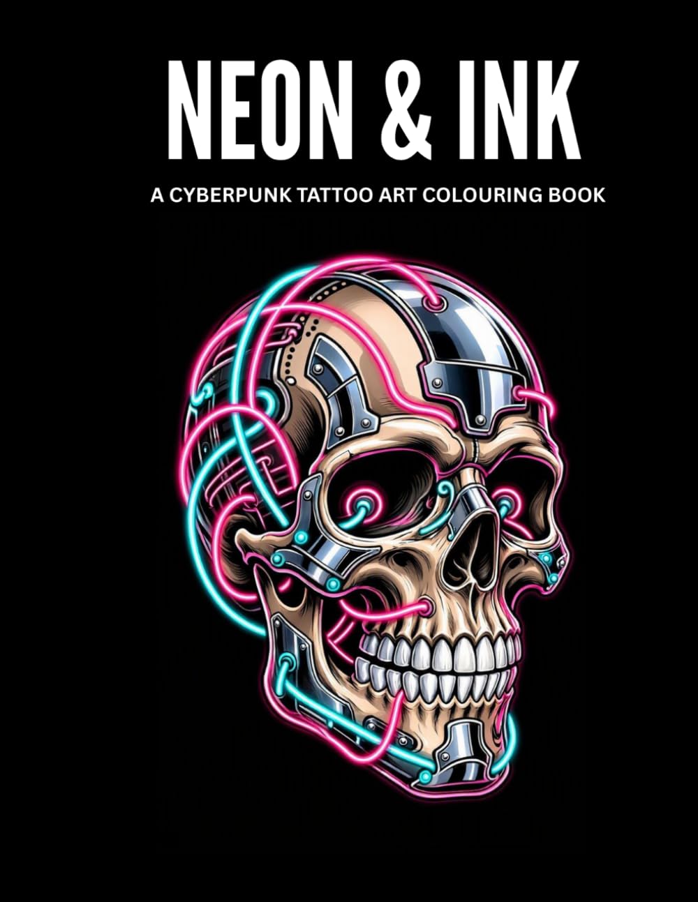 NEON & INK: A Cyberpunk Tattoo Art Colouring Book for Adults baixar o livro de graça