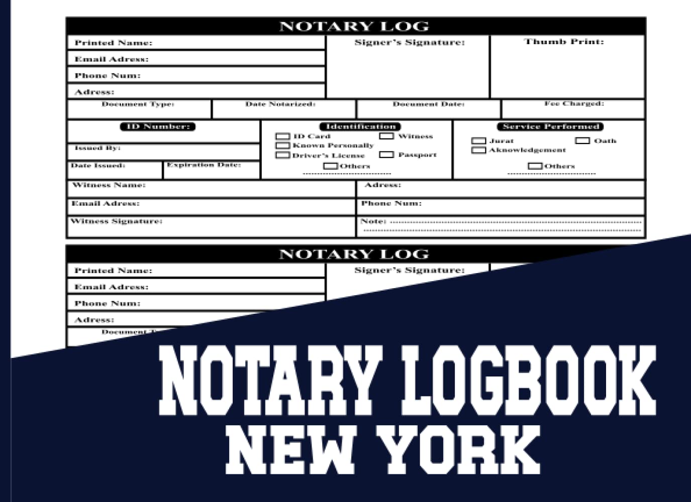 ler totalmente Notary Log Book New York: New York Notary Journal 2023 | Notary Public Record Book To Record Notarial Acts | Official Notary Logbook For Signing Agents 100 Pages 200 Records.