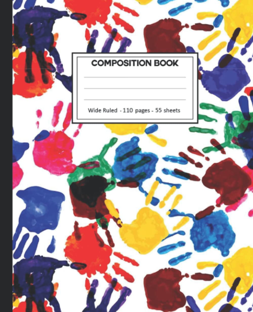 ler totalmente Composition Notebook: College Ruled: 110+ Lined Pages Writing Journal: Hand Print on White.