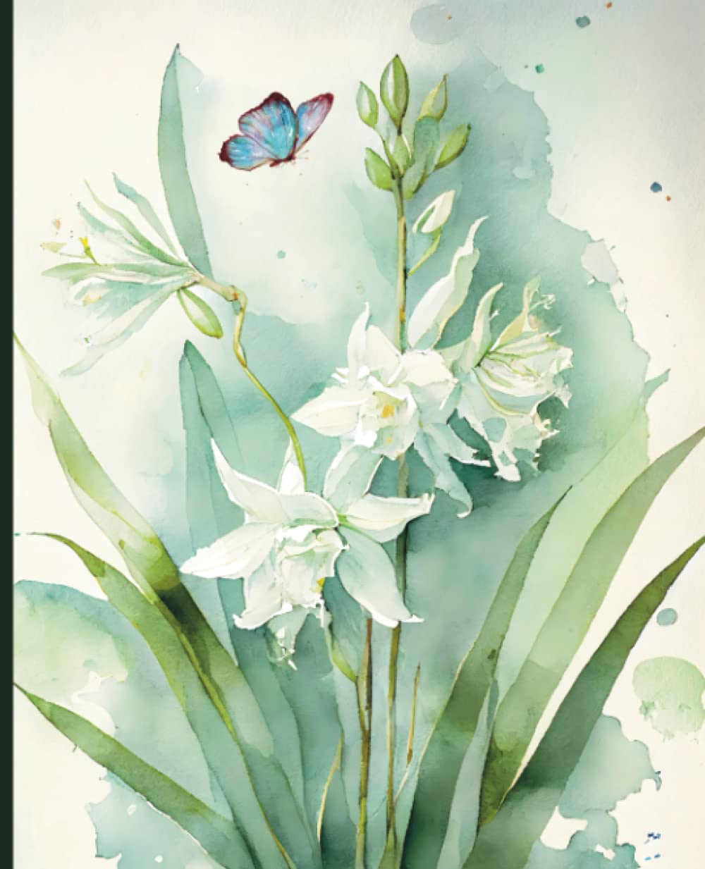 Composition Notebook: White Tuberose and Butterfly Aesthetic Journal for Girls, Teens, Women, Students/College Ruled 7.5x9.25 inch baixar livro de graça