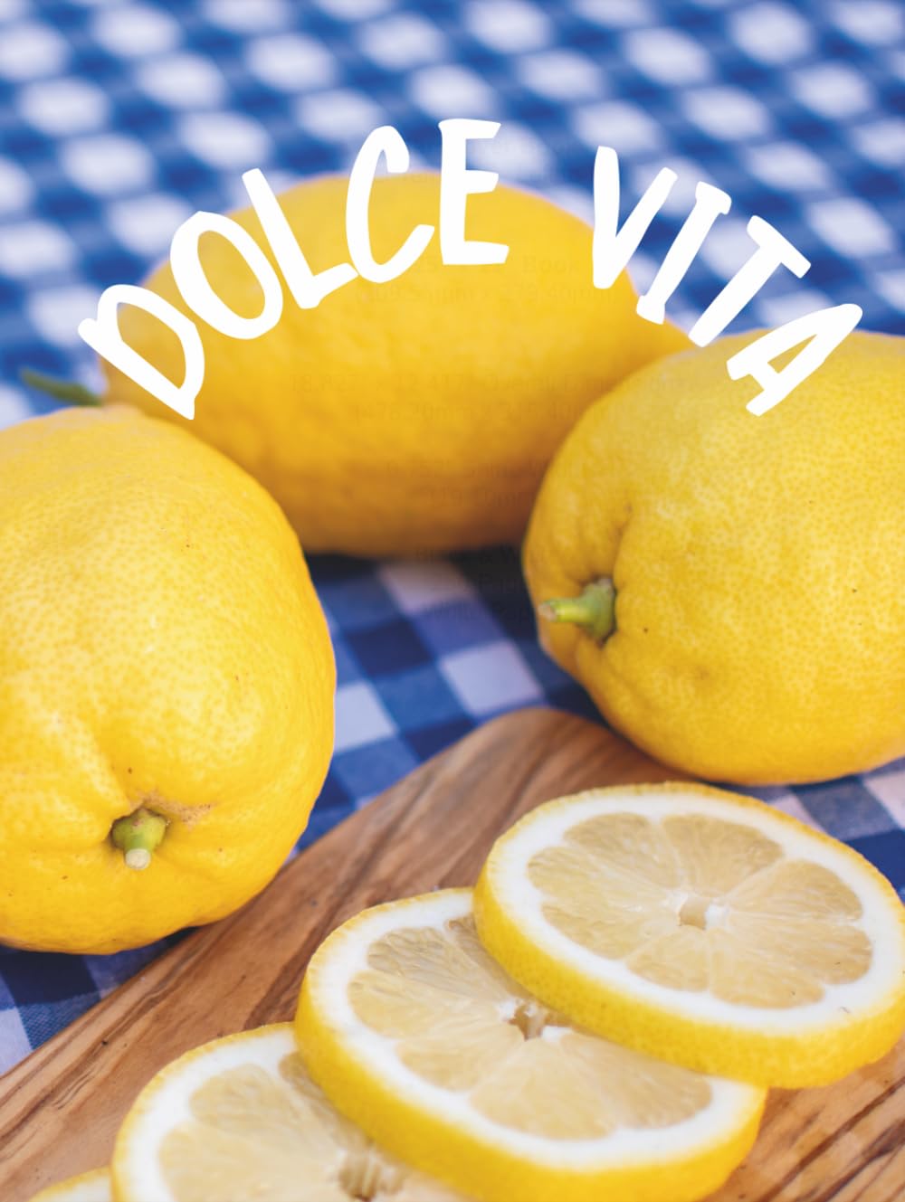 DOLCE VITA: Lemon Coffee Table Book, Luxury Guest Book (Vacation Home, Airbnb) & Recipe Journal - Blue Gingham Print (250 Pages, Glossy) (Italian Edition) baixar o livro de graça