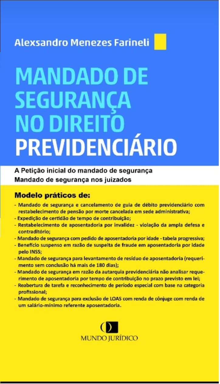 Mandado de Segurança no Dirieto Previdenciário baixar livro de graça