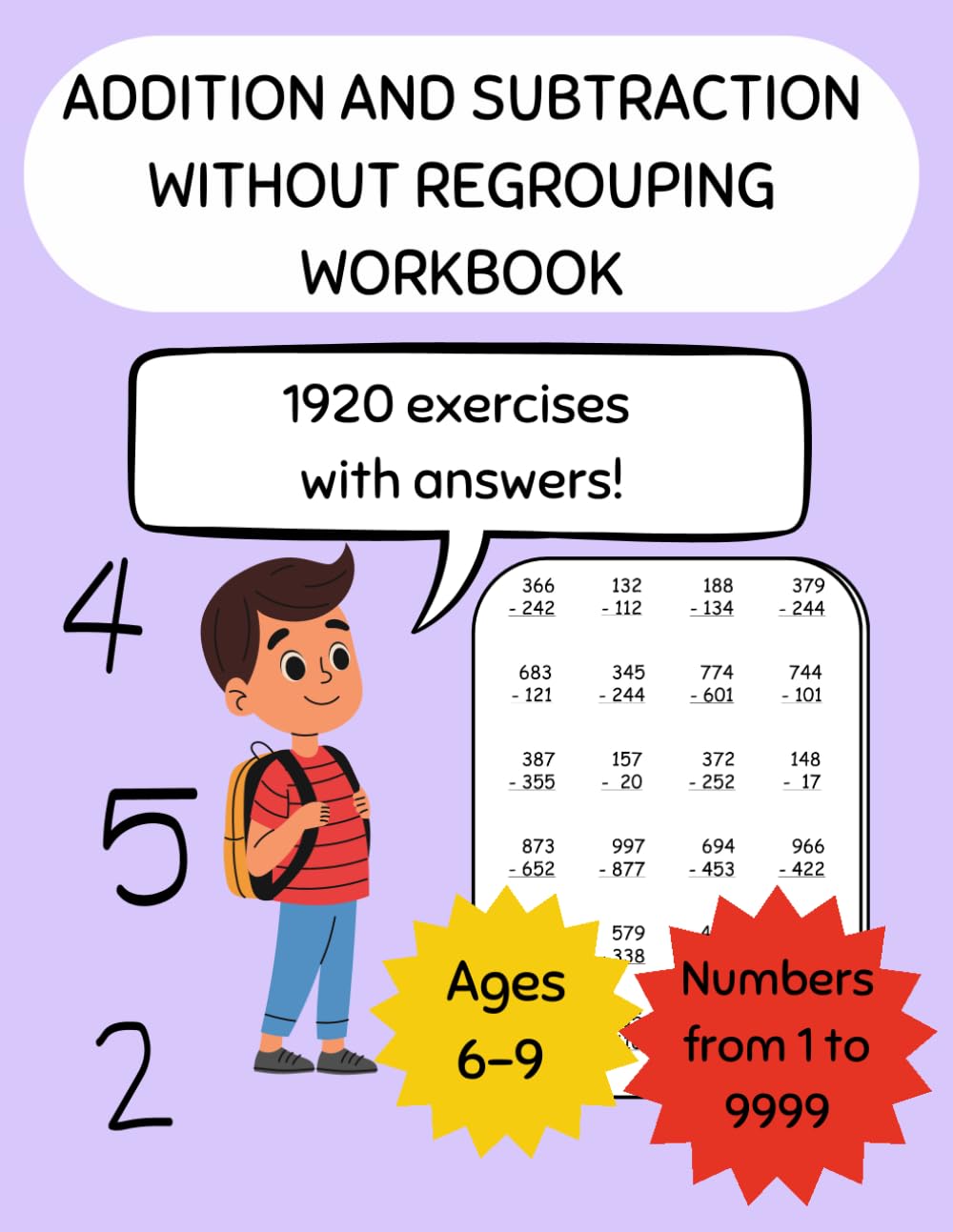 Addition and subtraction without Regrouping Workbook: Addition and subtraction Workbook up to 4 Digits for Children Ages 6 to 9 – 1920 Problems with... (Basic arithmetic: addition and subtraction) baixar o livro de graça