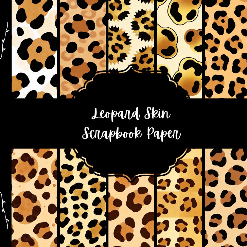 ler totalmente Leopard Skin Scrapbook Paper, Animal Print Junk Journal Paper, Safari Decorative Paper, DIY Projects, Origami, Collage Sheets, Decoupage Paper, 10 Designs, Double Sided