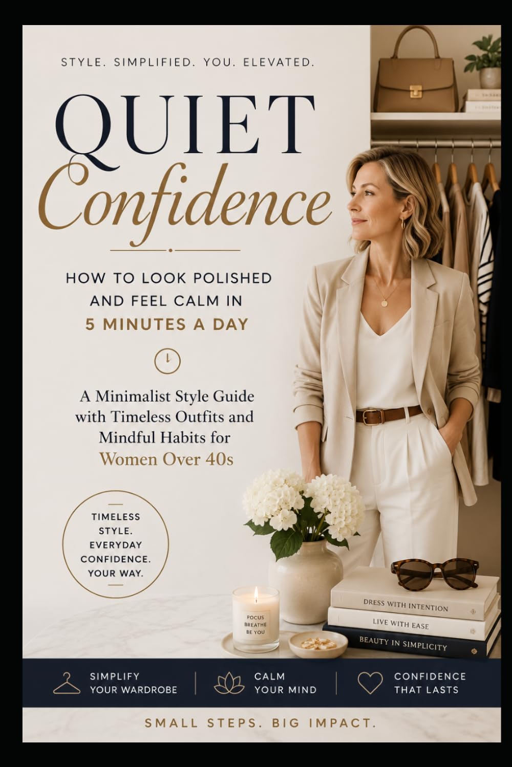 capítulo por capítulo baixar QUIET CONFIDENCE: How to Look Polished and Feel Calm in 5 Minutes a Day A Minimalist Style Guide with Timeless Outfits and Mindful Habits for Women Over 40