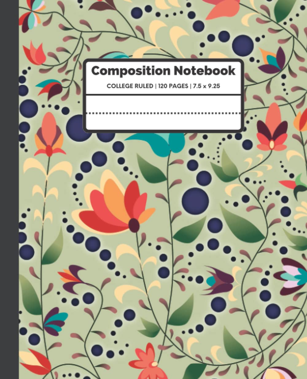 Composition Notebook: Flowers on Green Background | College Ruled Notebook for Kids Teens Adults | Perfect for Teachers and Students Back to School Supplies baixar o livro de graça