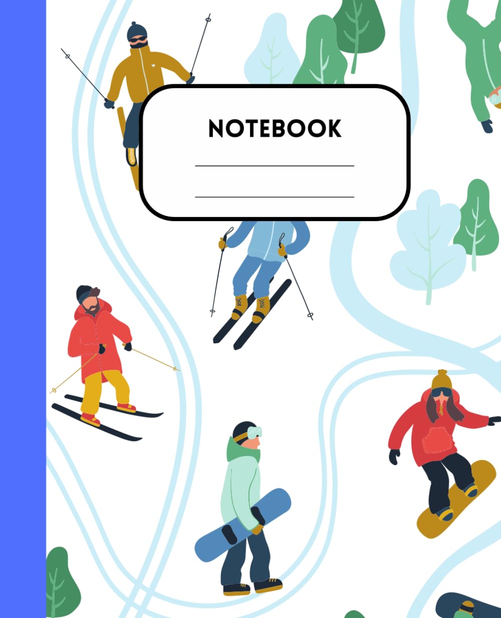 ler totalmente Slopes, Notes & Ski Composition Notebook: 120 Pages, Wide Ruled, 7.5"x9.25" - Composition Size, Matte Cover