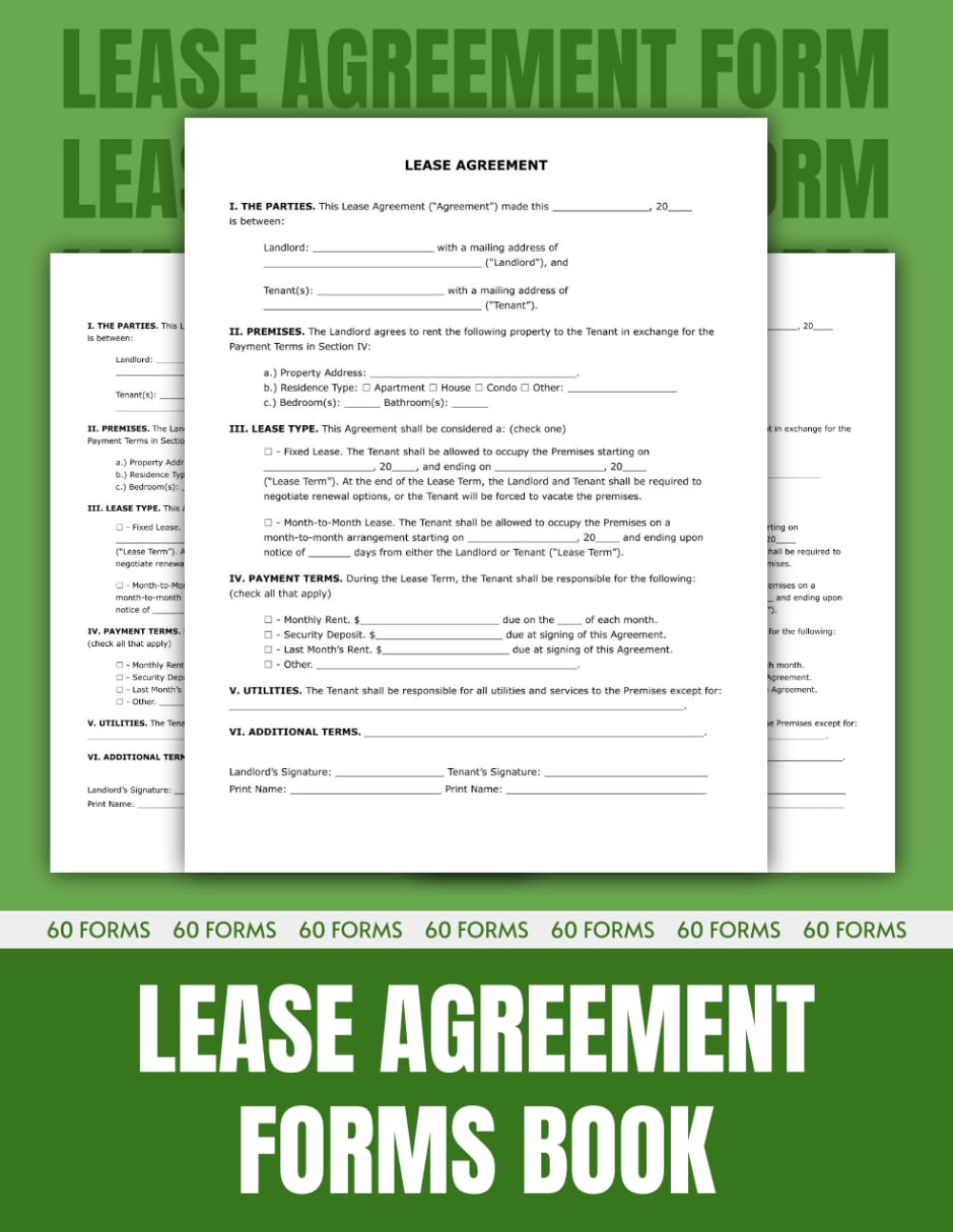 Lease Agreement Forms Book: Simplified One-Page Lease Agreement for Landlords and Tenants | Fixed-Term or Month-to-Month Rental Conditions with Monthly Rent, Duration, and Utility Responsibilities. baixar livro de graça