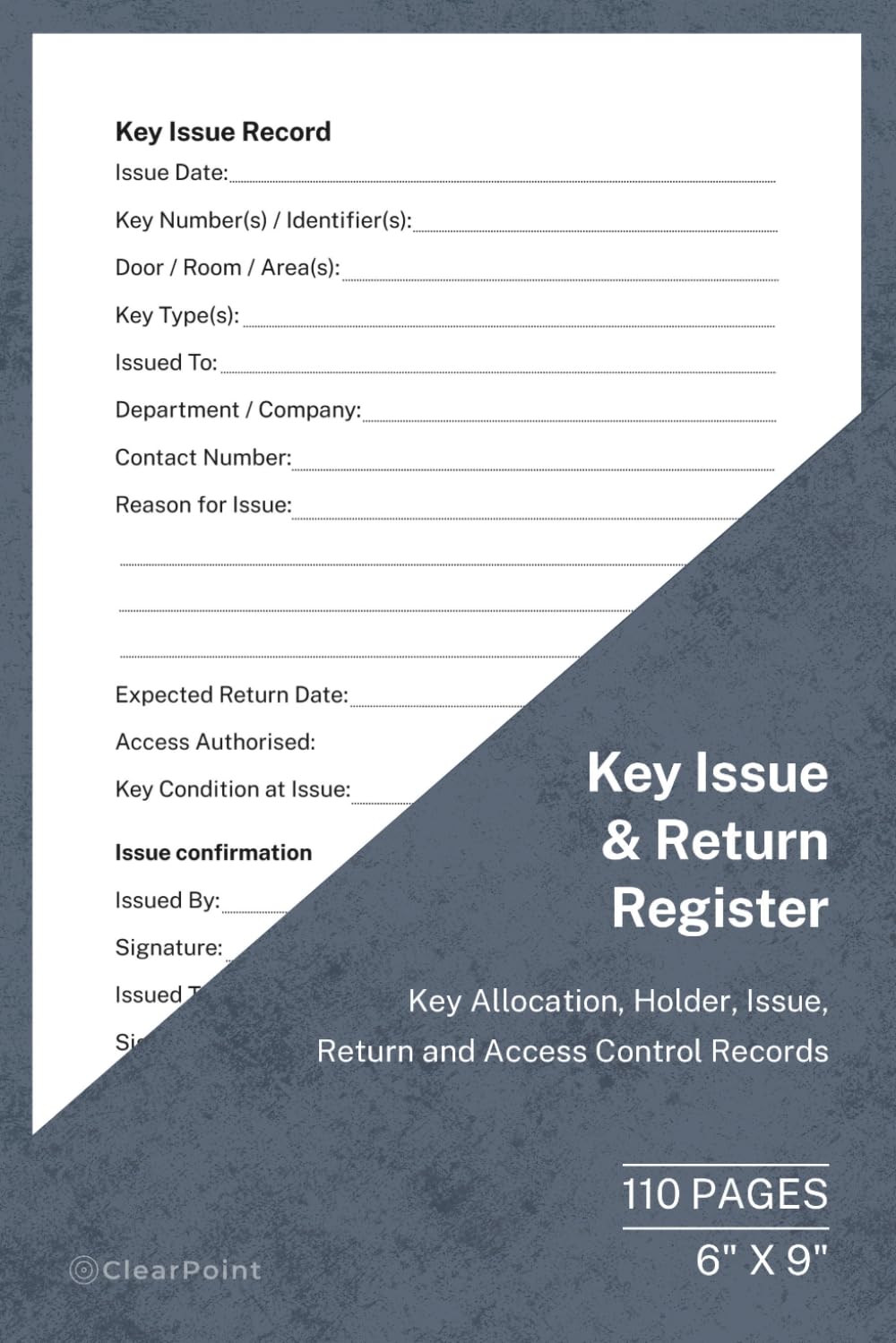 capítulo por capítulo baixar Key Issue and Return Register: Key Allocation, Holder, Issue, Return and Access Control Records | 110 Pages | 6 × 9 Format: Key Control and Issue... Managers, Offices and Commercial Premises