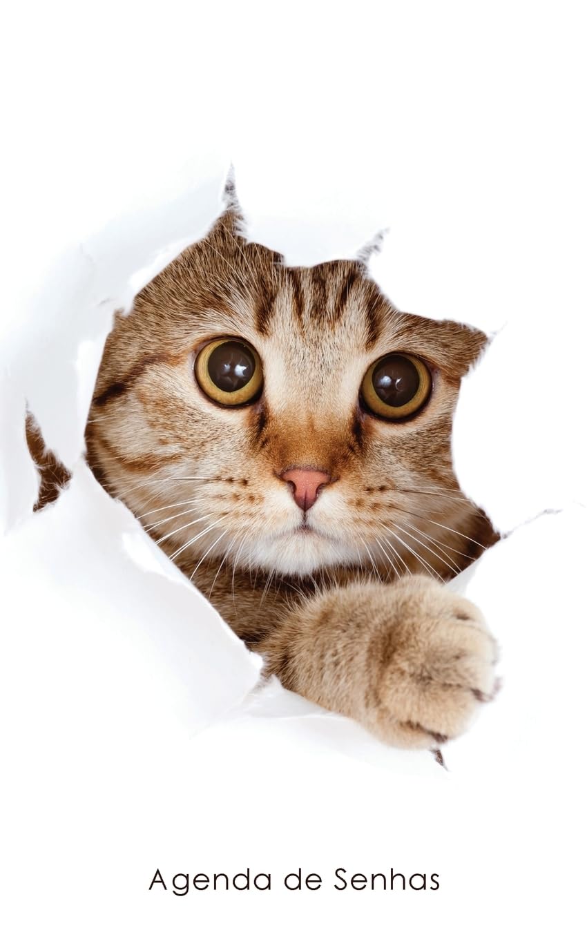 Agenda de Senhas: Agenda para endereços eletrônicos e senhas: Capa gato peekaboo - Português (Brasil) baixar livro de graça
