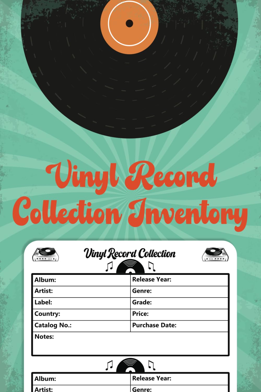 Vinyl Record Collection Inventory | Vinyl Record Collector Log Book | A Simple Way To Keep Track And Review Your Collection | Vintage Cover Design | Small Size baixar livro de graça