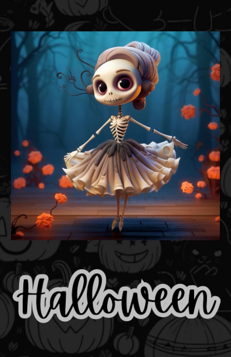 ler totalmente Halloween Journal: Gorgeous dancing skeleton themed book for lovers of the spooky season