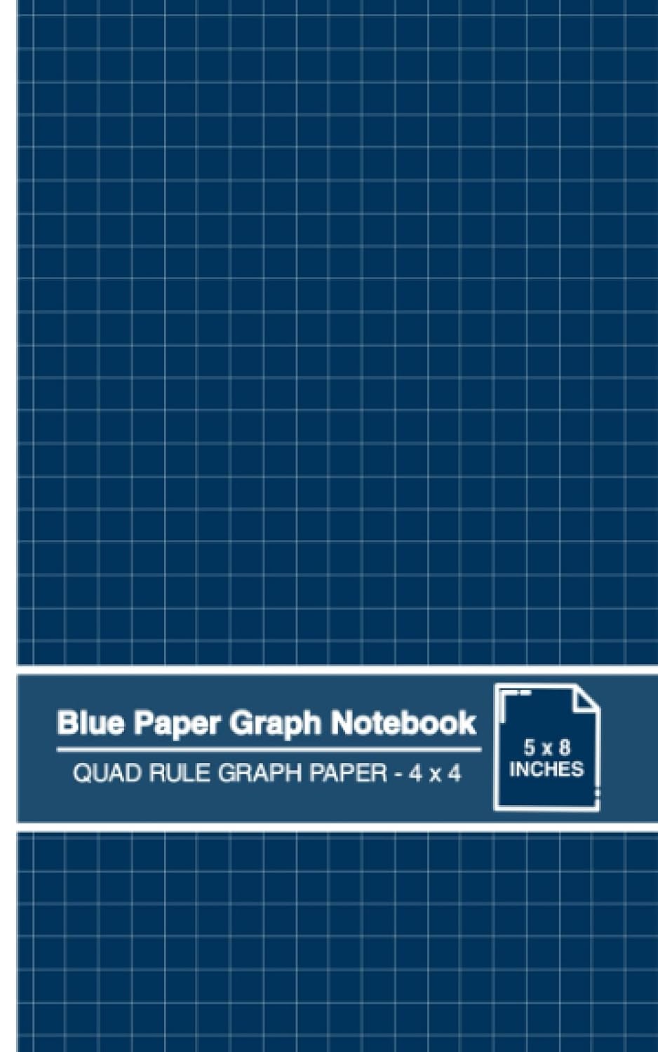 ler totalmente Blue Paper Graph Notebook: Quad Rule Graph Paper - 4 x 4 | For use with Gel Pens and White Ink | Cyanotype Look | Small