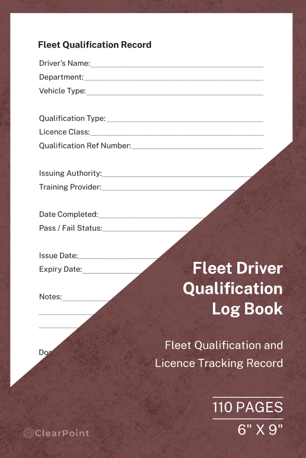 Fleet Driver Qualification Log Book: Fleet Qualification and Licence Record | 110 Pages | 6 × 9 Format: Fleet Driver Qualification Tracking and Administration baixar o livro de graça