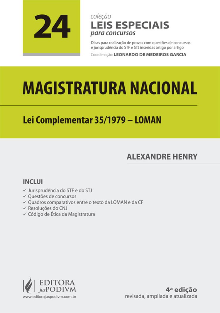 capítulo por capítulo baixar Magistratura Nacional - Volume 24. Coleção Leis Especiais Para Concursos