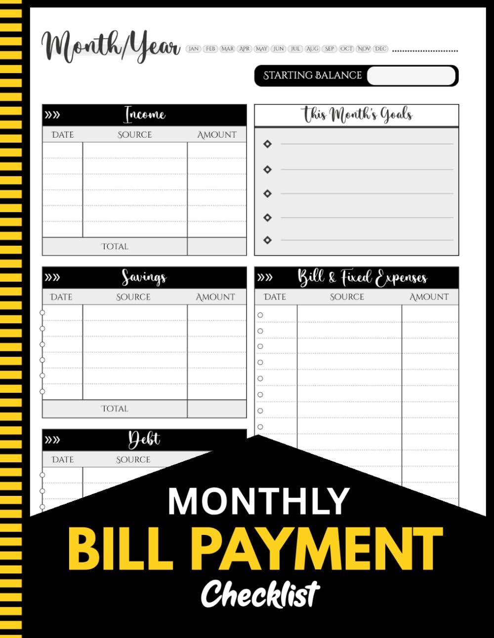 ler totalmente Bill Payment Tracker Notebook: Monthly Bill Organizer & Budget Planner | 8.5 x 11 Inches | 111 Pages to Track Due Dates, Payments, and Expenses