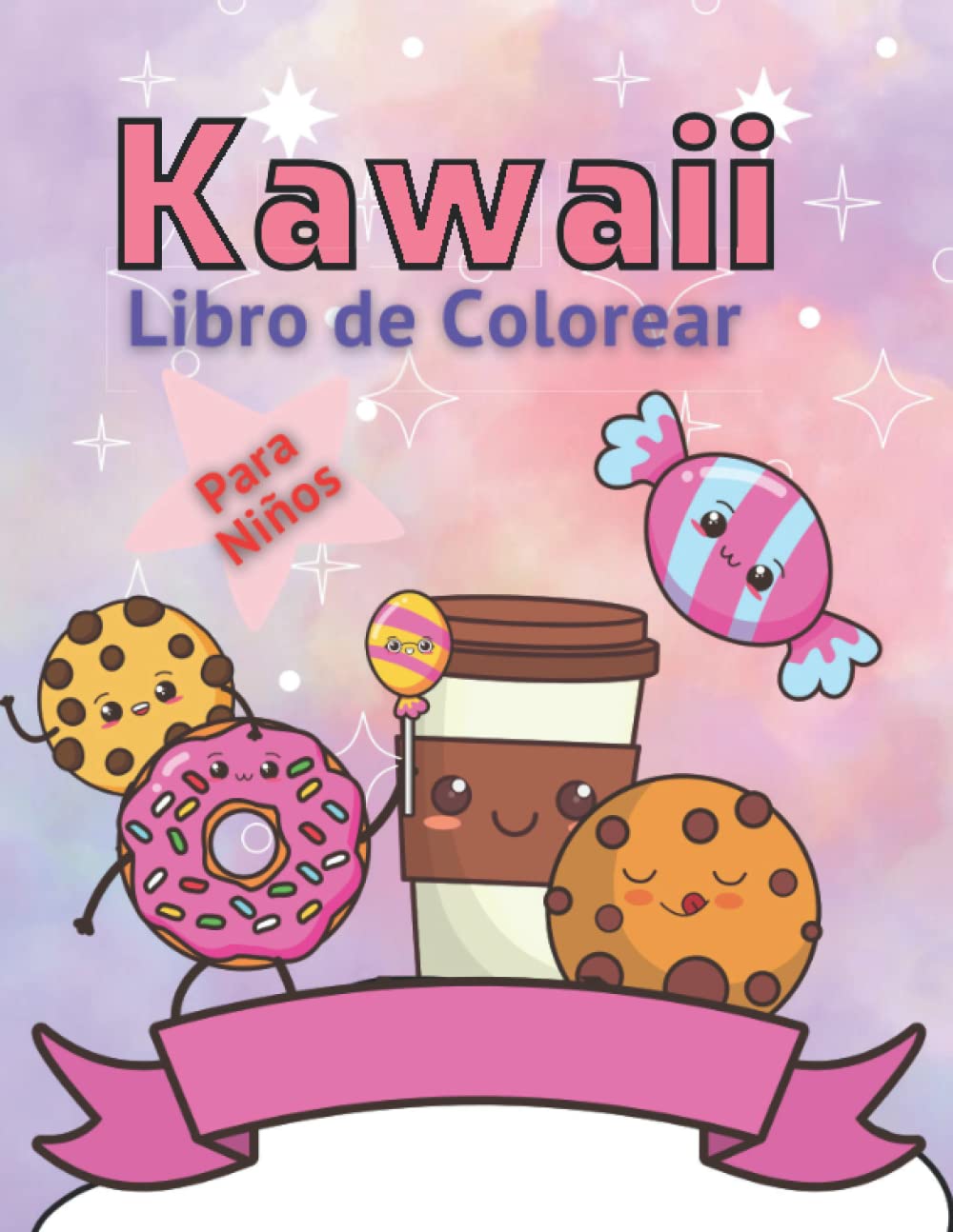 ler totalmente Kawaii Libro de Colorear Para Niños: 99 páginas de alimentos dulces súper bonitos con, caramelos, helados, donuts, chocolate, magdalenas, frutas,... y sencillos para niños de todas las edades.