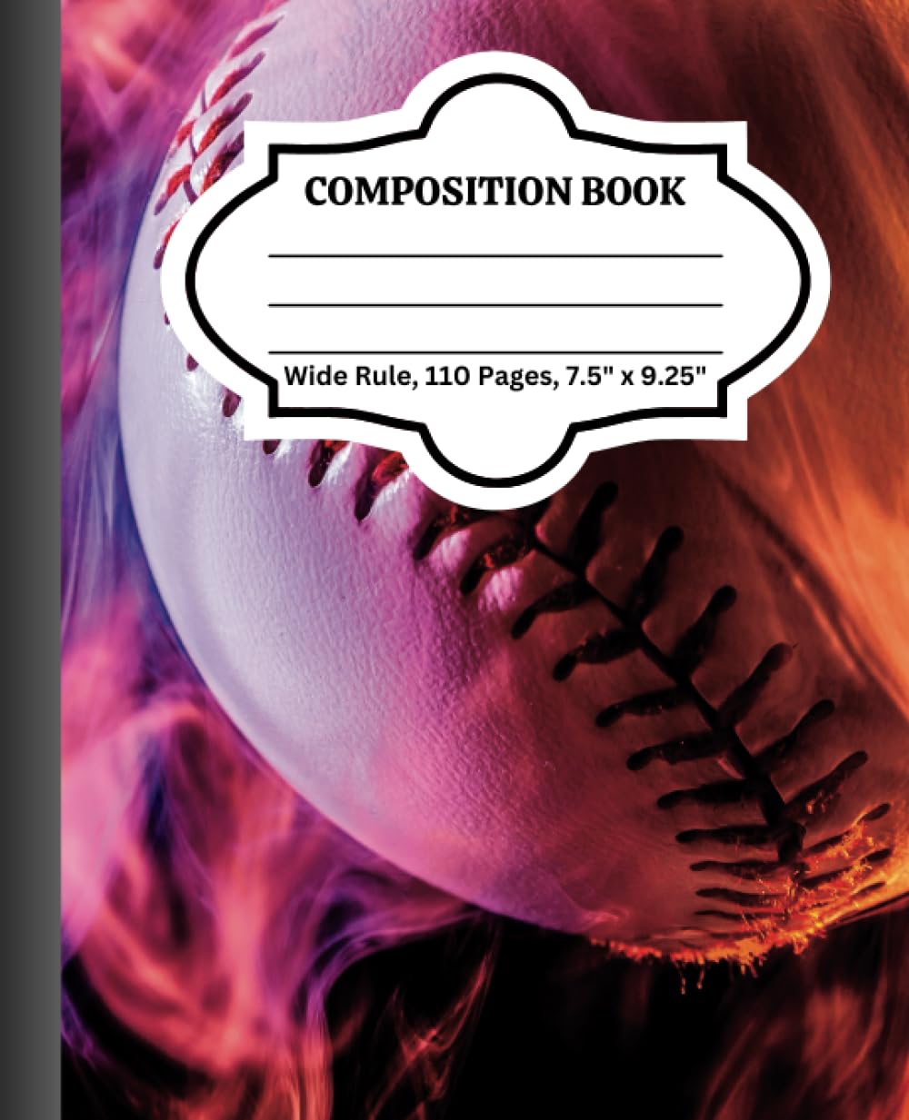 Composition Book, Baseball Themed: Wide Rule, 110 pages, 7.5" x 9.25" baixar o livro de graça