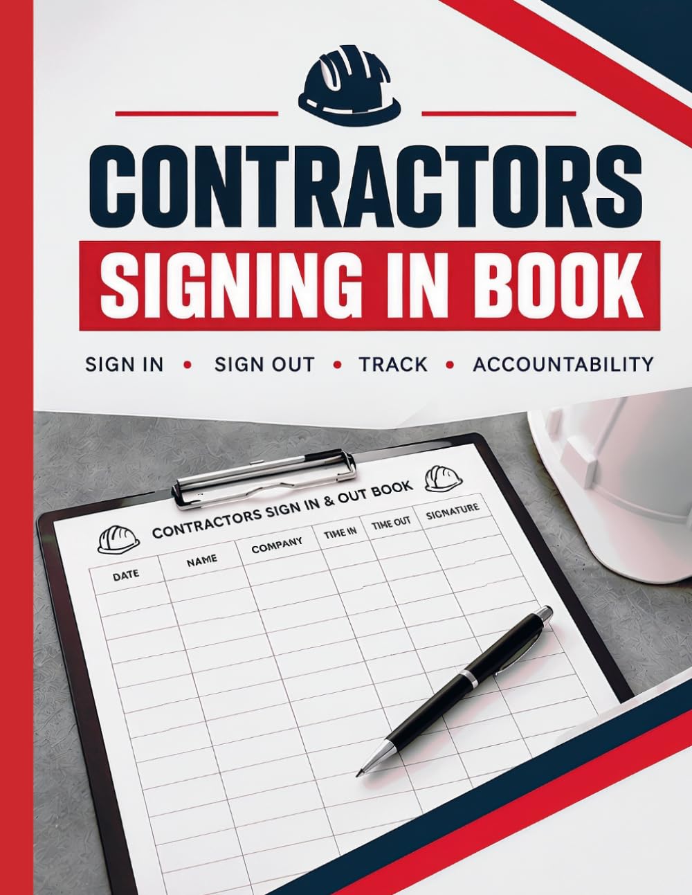 ler totalmente Contractors Signing In Book: Contractor Sign In and Sign Out Log Book for Construction Sites, Businesses, Offices and Workplaces