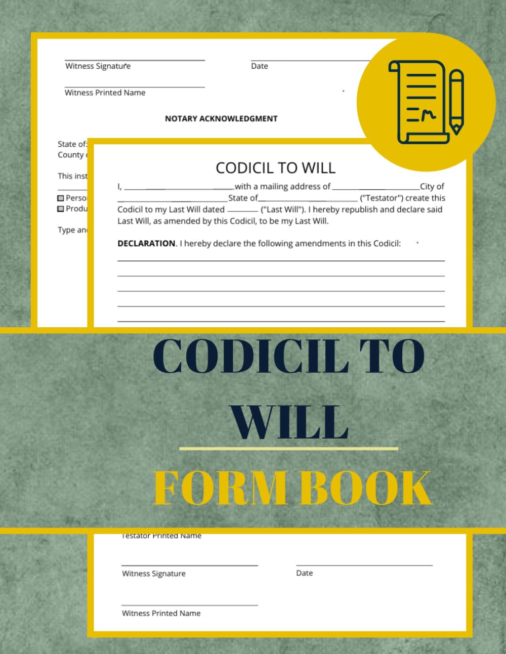 Codicil to Will Form Book: Amendment to Last Testament Document With Notary Section, A legal document that modifies an existing will | 60 Forms baixar o livro de graça