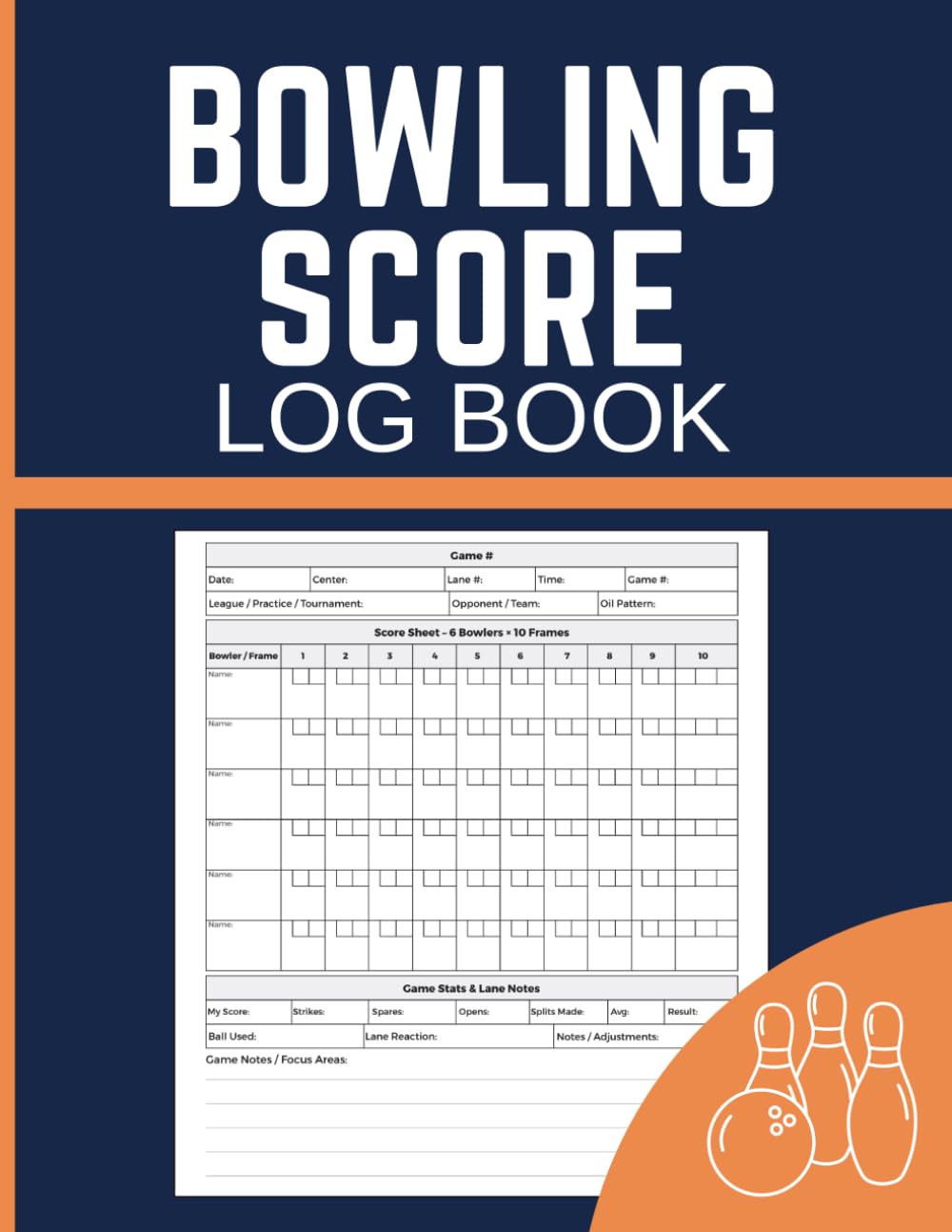 ler totalmente Bowling Score Log Book: Match Stats Recording, Pin Conversion Tracker, and League Schedule Journal for Team Captains, Tournament Players, and Enthusiasts