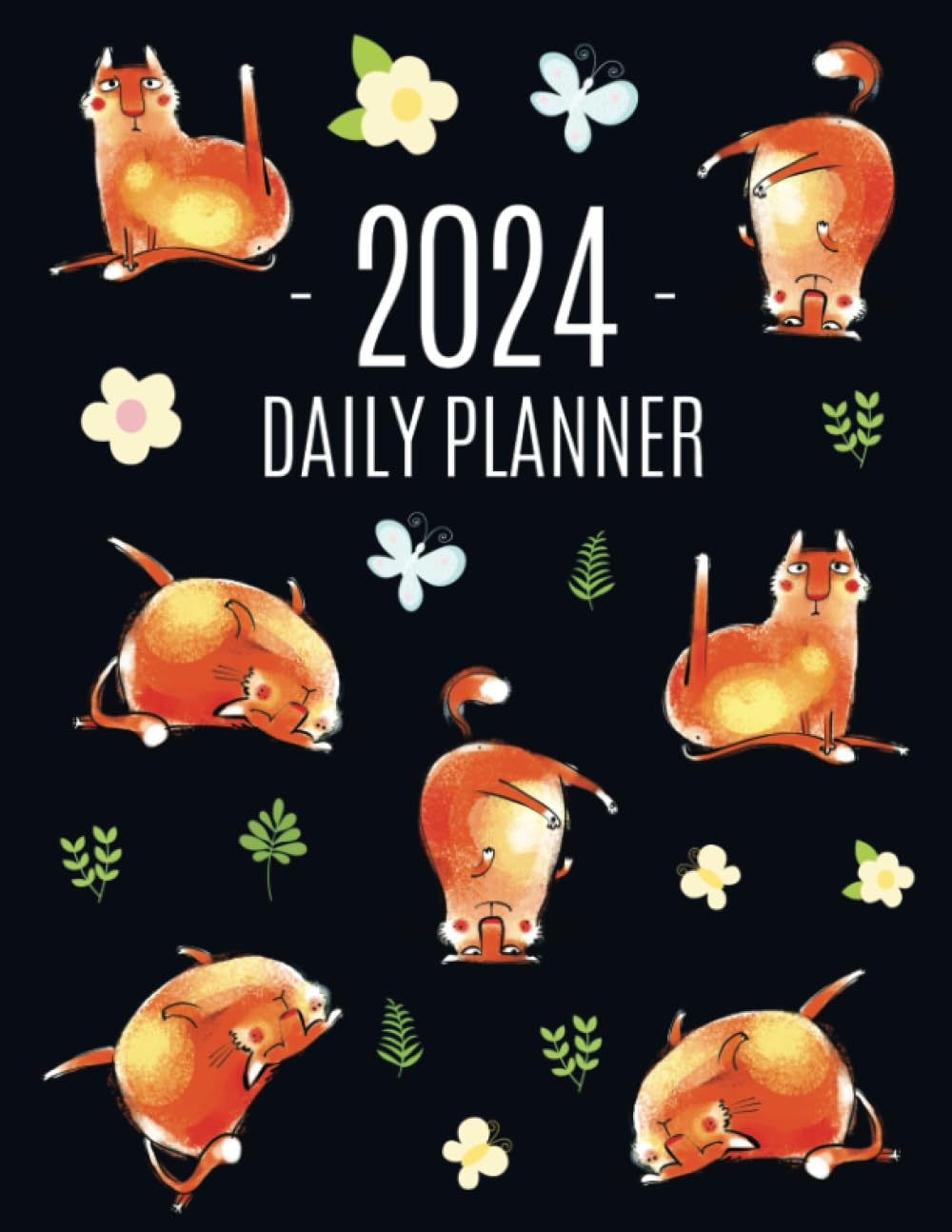 Funny Cat Planner 2024: Feline Organizer | Red Pet Animal Scheduler: January–December 2024 (12 Months) baixar o livro de graça
