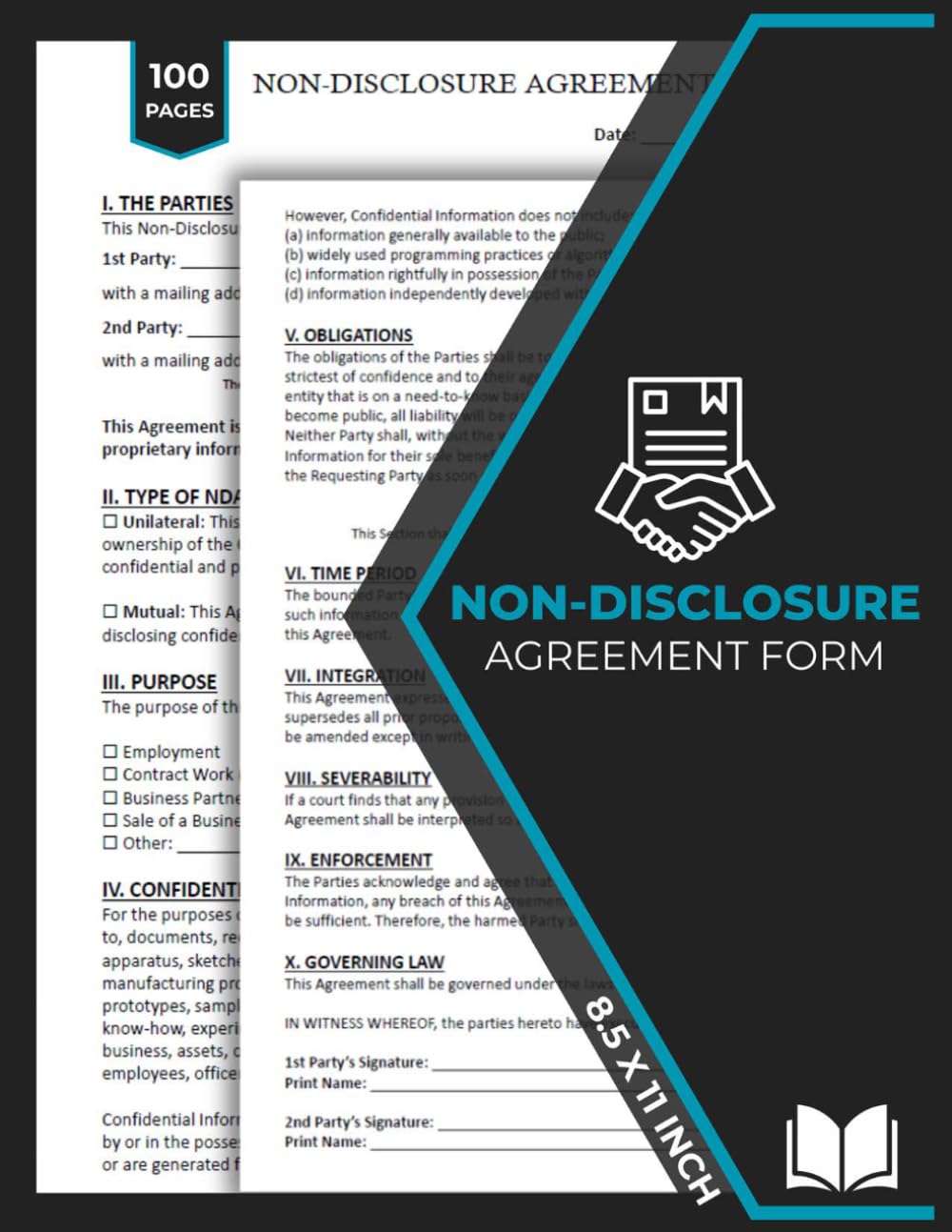 Non-Disclosure Agreement Form Book: Confidentiality (NDA) Contract For Employee, Employers, and Contractors | Confidentiality legally binding contracts baixar livro de graça