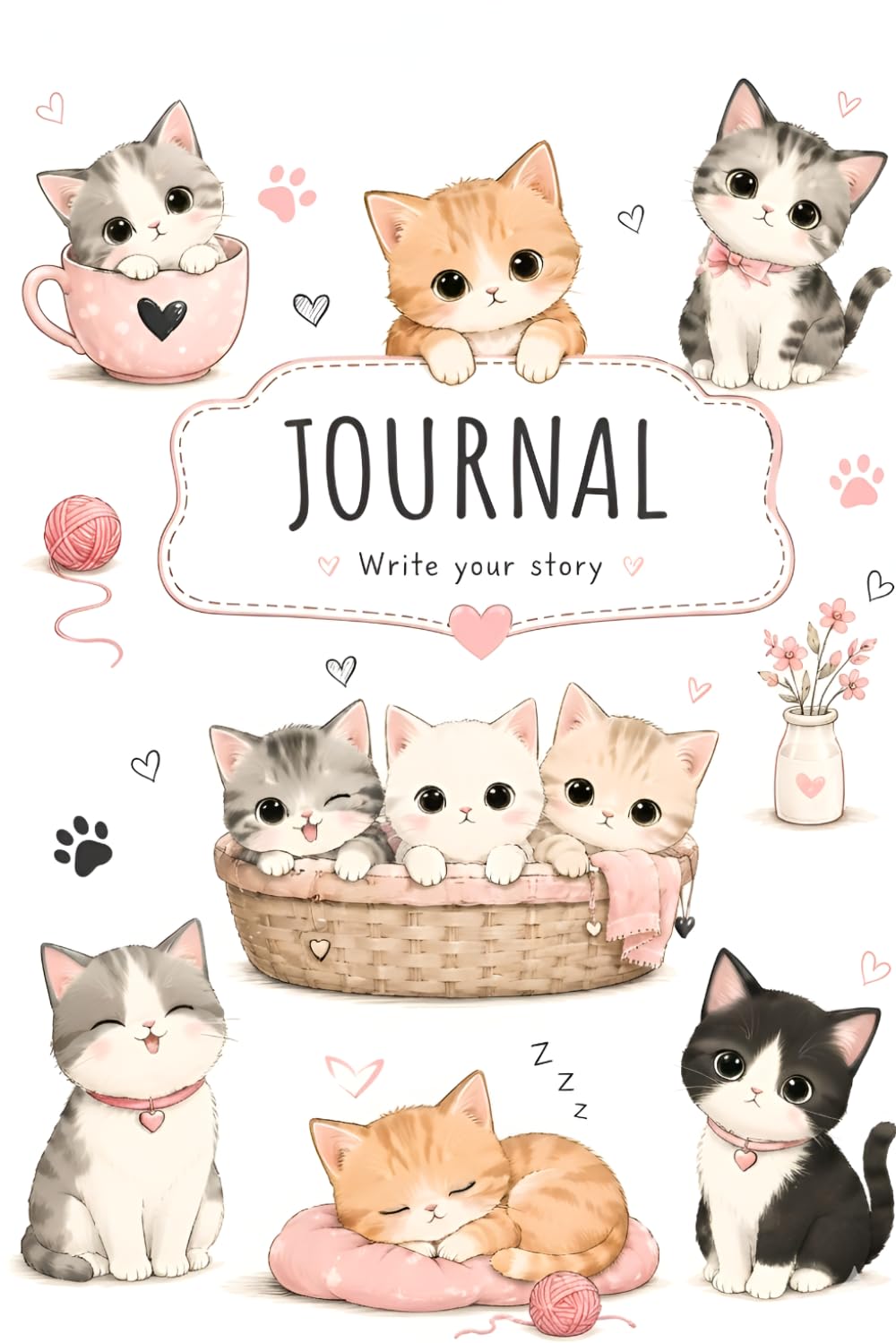 Journal: A Cute Cat Notebook for Daily Thoughts, Notes, Dreams & Memories baixar o livro de graça