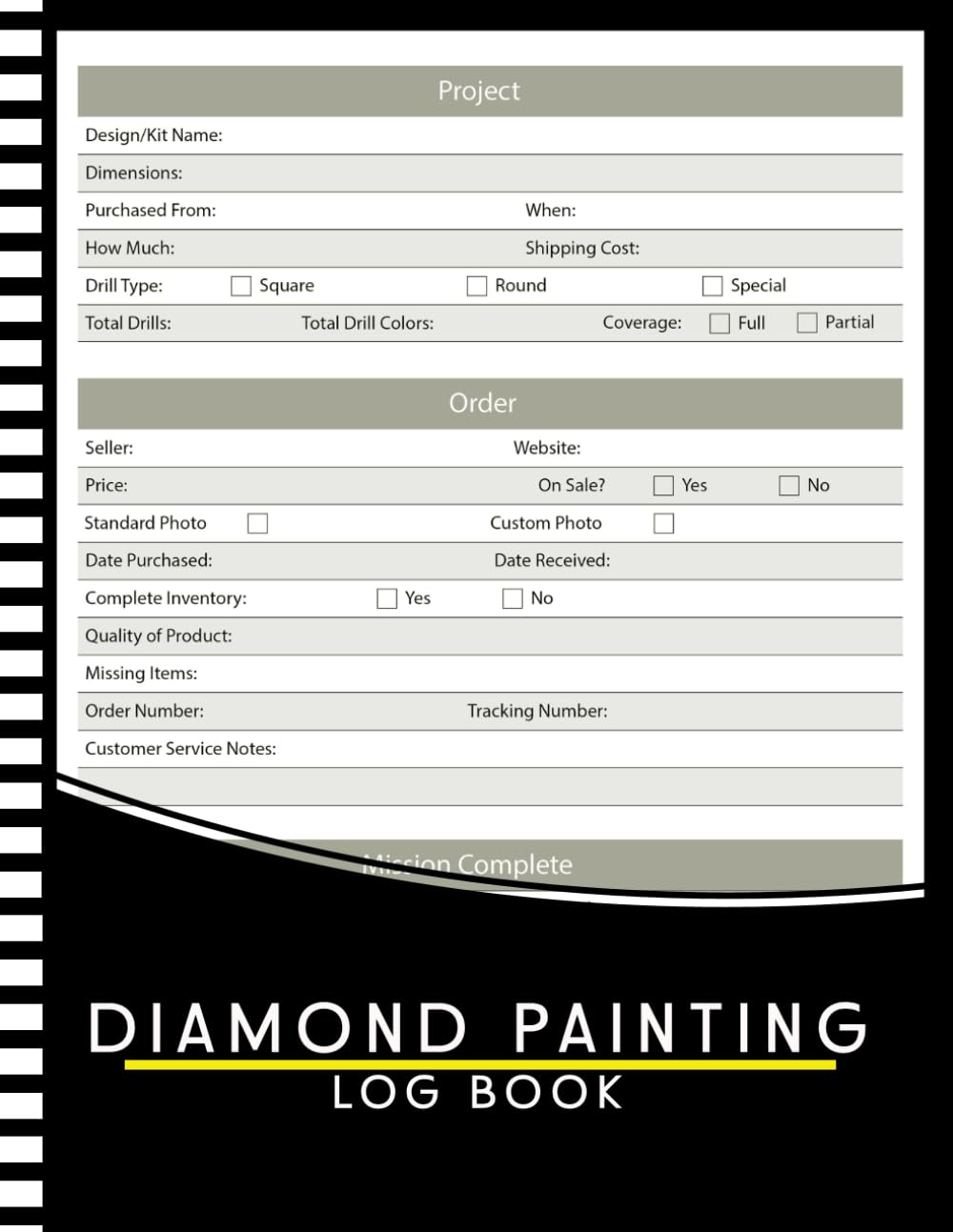 Diamond Painting Log Book: A Prompt Journal for Diamond Painting Artworks | keep track of your diamond embroidery artworks in detail for up to 59 projects | size 8.5 x 11 inches | 121 pages baixar livro de graça